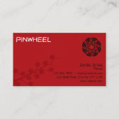 Bold Red Floral Visitenkarte (Vorderseite)