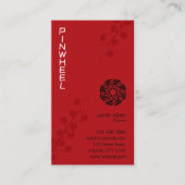 Bold Red Floral Visitenkarte (Vorderseite)