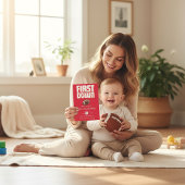 Bold Red Football First Birthday Party Invite Einladung