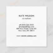 Bold Red Gold Artistic Floral Pattern Quadratische Visitenkarte (Rückseite)