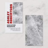 Bold Red Gray White Modern Beruflich Minimalistisc Visitenkarte (Vorne/Hinten)
