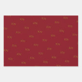 Bold Red Green Gold Weihnachtsschmuck Geschenkpapier Set (Vorderseite 3)