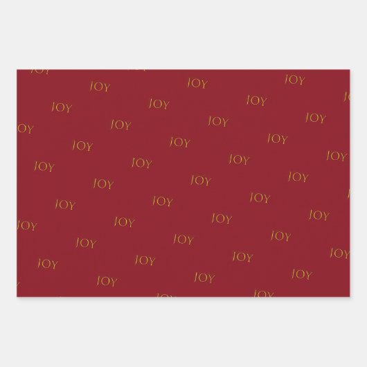 Bold Red Green Gold Weihnachtsschmuck Geschenkpapier Set (Vorderseite 3)