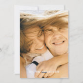 Bold Red Hand gezeichnet Stripe Foto Weihnachten (Rückseite)