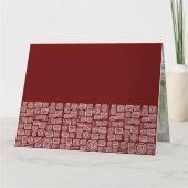 Bold Red Happy Kwanzaa Single Foto Holiday Card Karte (Rückseite)