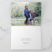 Bold Red Happy Kwanzaa Single Foto Holiday Card Karte (Innenseite)