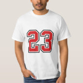 Bold Red Jersey Number 23 T-Shirt (Vorderseite)