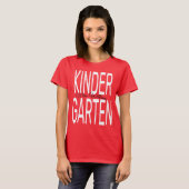 Bold Red Kindergarten Typography Back to School T T-Shirt (Vorne ganz)