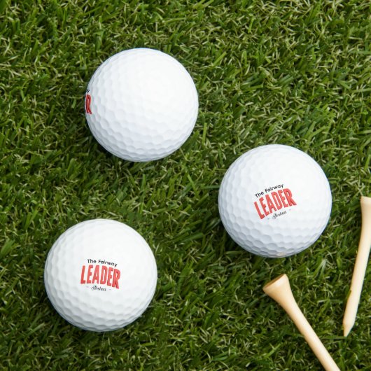 Bold Red LEADER Text Graphic  Golfball (Insitu Gras)