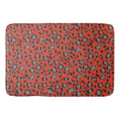 Bold Red Leopard Animal Print Glam 1 Badematte (Vorderseite)