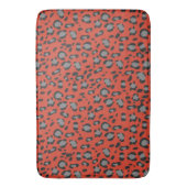 Bold Red Leopard Animal Print Glam 1 Badematte (Vorderseite Vertikal)