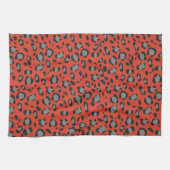 Bold Red Leopard Animal Print Glam 1 Geschirrtuch (Horizontal)