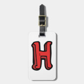 Bold Red Letter H Fun Alphabet Gepäckanhänger (Vorderseite vertikal)