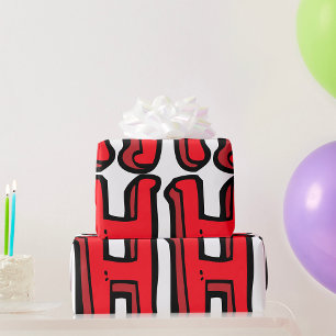 Bold Red Letter H Fun Alphabet Geschenkpapier