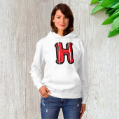 Bold Red Letter H Fun Alphabet Hoodie