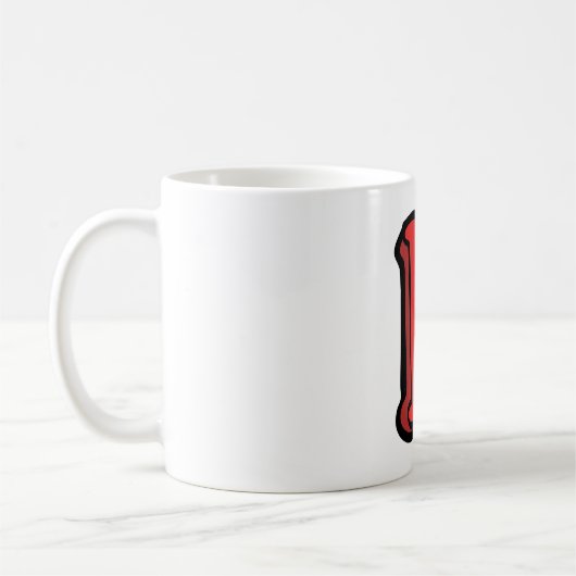 Bold Red Letter H Fun Alphabet Kaffeetasse (Links)