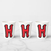 Bold Red Letter H Fun Alphabet Pappbecher