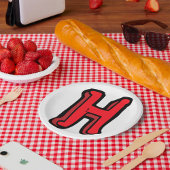 Bold Red Letter H Fun Alphabet Pappteller