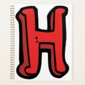 Bold Red Letter H Fun Alphabet Planer (Vorderseite)