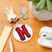 Bold Red Letter H Fun Alphabet Schlüsselanhänger