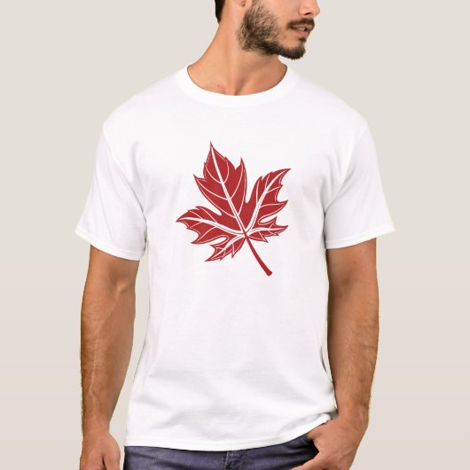 Bold Red Maple Leaf T-Shirt (Vorderseite)