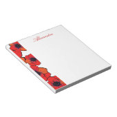 Bold Red Orange Poppies Notizblock (angewinkelt)