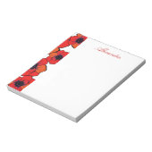 Bold Red Orange Poppies Notizblock (Rotiert)