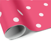 Bold Red Polka Dot Pattern Geschenkpapier (Rolleneckpunkt)