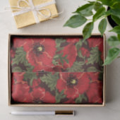 BOLD Red Poppies und Ladybug Modernes Blumenmuster Seidenpapier (Geschenk)