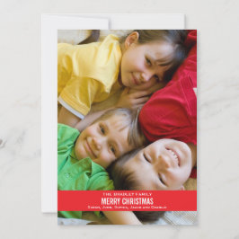 Bold Red Ribbon Christmas Card Feiertagskarte