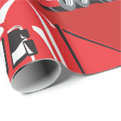 Bold Red Semi Truck Big Rig Trucker Geschenkpapier (Rolleneckpunkt)