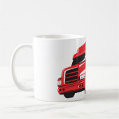 Bold Red Semi Truck Big Rig Trucker Kaffeetasse (Links)