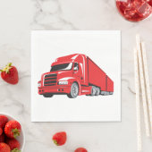 Bold Red Semi Truck Big Rig Trucker Serviette (Beispiel)