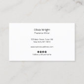 Bold Red Signature Script Typografy Visitenkarte (Rückseite)