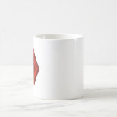 Bold Red Single Letter Monogram in Hexagons Kaffeetasse (Mittel)