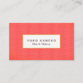 Bold Red Subtile Zickzack Pattern Beauty Salon Visitenkarte (Vorderseite)