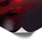 Bold Red Sunset Reflection - Landschaftliche Natur Poster (Ecke)