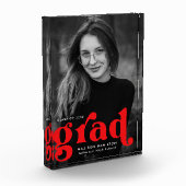 Bold Red Typografy Abschluss Fotoblock (Links)