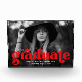 Bold Red Typografy Abschluss Fotoblock (Vorderseite)