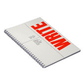 Bold Red Typographic Notebook Journal Notizblock (Rechte Seite)