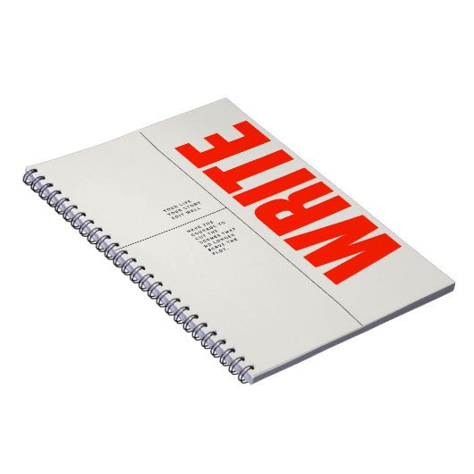Bold Red Typographic Notebook Journal Notizblock (Rechte Seite)