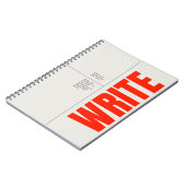 Bold Red Typographic Notebook Journal Notizblock (Linke Seite)