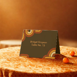 Bold Retro 1970er-Gästekarte für Hochzeiten Dankeskarte