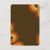 Bold Retro 1970er Hochzeit Begleitkarte (Rückseite)