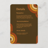 Bold Retro 1970er Hochzeit Begleitkarte (Vorderseite)