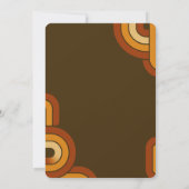 Bold Retro 1970er Hochzeit Einladung (Rückseite)