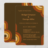 Bold Retro 1970er Hochzeit Einladung (Vorne/Hinten)