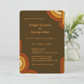 Bold Retro 1970er Hochzeit Einladung (Stehend Vorderseite)