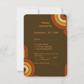 Bold Retro 1970er Hochzeit RSVP Karte (Vorderseite)