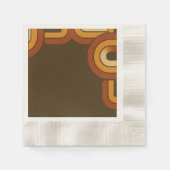 Bold Retro 1970er Hochzeit Serviette (Vorderseite)